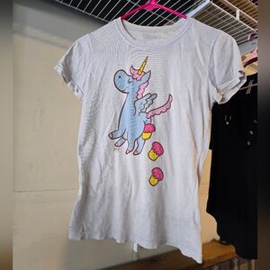 White Unicorn Short Sleeve Tee